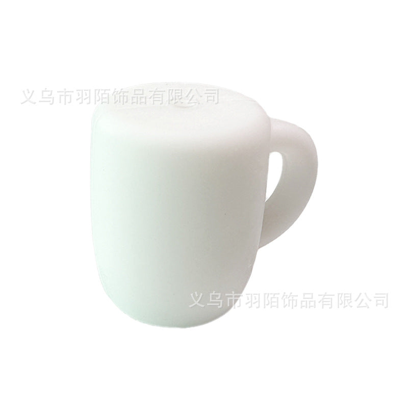 Wholesale 10PCS Water Cup Solid Color Silicone Beads
